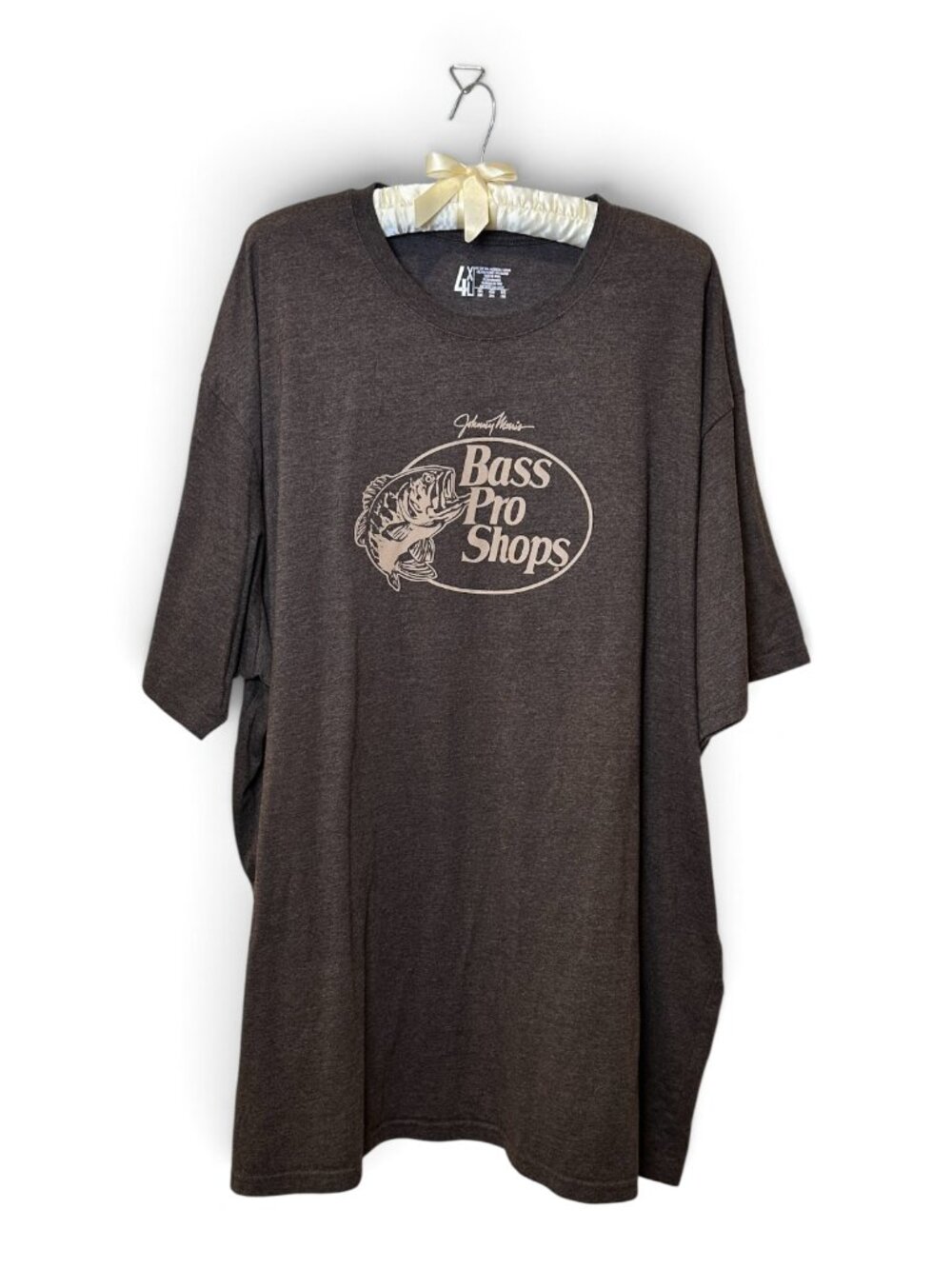 Bass Pro Shop Mens T-Shirt Large Mouth Bass Size XXXXL 4XL Brown